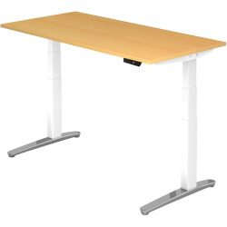 Schreibtisch Office Braun Holz 160 cm - Farbe: Buche Dekor - Material: Holzwerkstoff - Schreibtisch