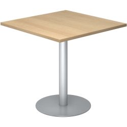 Besprechungstisch Office Braun Holz 80 cm - Farbe: Eiche Dekor - Material: Holzwerkstoff - Besprechungstisch