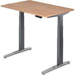 Schreibtisch Office Braun Holz 120 cm - Farbe: Nussbaum Dekor - Material: Holzwerkstoff - Schreibtisch