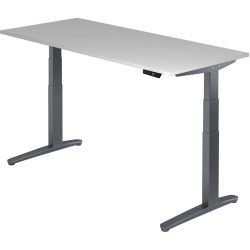 Schreibtisch Office Grau Holz 180 cm - Material: Holzwerkstoff - Schreibtisch