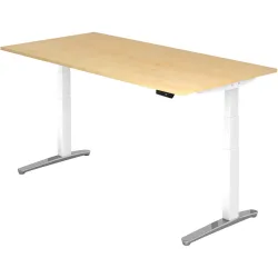 Schreibtisch Office Holz 200 cm - Farbe: Ahorn Dekor - Material: Holzwerkstoff - Schreibtisch