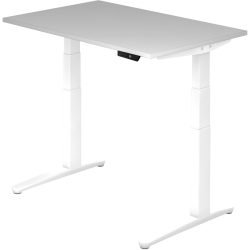 Schreibtisch Office Grau/Weiss Holz 120 cm - Farbe: weiss/grau - Material: Holzwerkstoff - Schreibtisch