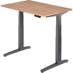 Schreibtisch Office Braun Holz 120 cm - Farbe: Nussbaum Dekor - Material: Holzwerkstoff - Schreibtisch