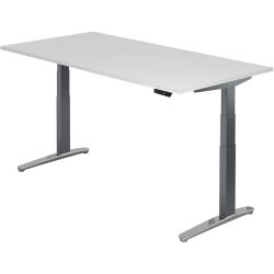 Schreibtisch Office Weiss Holz 200 cm - Material: Holzwerkstoff - Schreibtisch