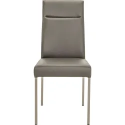 Stuhl Nina Grau Leder 45.5 cm - Stuhl