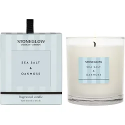 Stoneglow Duftkerze Modern Classic Weiss Wachs/Glas 9 cm - Material: Glas/Wachs - Duftkerze
