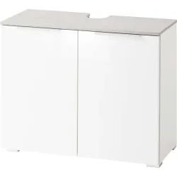 Lavaboy Gala Weiss/Grau Holz 70 cm 35 cm - Farbe: Hochglanz weiss - Material: Holzwerkstoff - Lavaboy