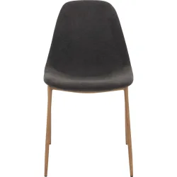 Stuhl Maris Grau Stoff/Holz 45 cm - Farbe: Dunkelgrau - Stuhl