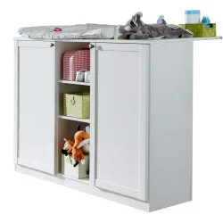 Wickelkommode Birgit Weiss Holz 122 cm 75 cm - Farbe: Dekor weiss - Material: Holzwerkstoff - Wickelkommode
