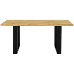 Esstisch Petra Braun Eisen/Holz 200 cm - Farbe: Wildeiche - Esstisch