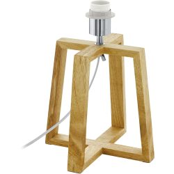 Tischlampe Montiano Braun Holz 23 cm 31 cm - Tischlampe