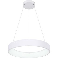 Pendellampe Masserano Weiss Metall 60 cm 120 cm - LED - Lichtfarbe: Warmweiss - Kaltes Tagesweiss - Pendellampe- LED Energiesparlampe