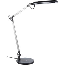 Bürolampe Corsin Schwarz/Silber Kunststoff/Metall 20 cm 105 cm - LED - Lichtfarbe: Warmweiss - Kaltes Tagesweiss - Material: Metall/Kunststoff -