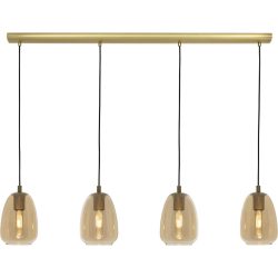 Pendellampe Gamalero Gelb/Gold Glas 108 cm 110 cm - Farbe: Bernstein - Pendellampe