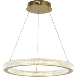 Pendellampe Adaja Gold Aluminium 51 cm 110 cm - LED - Lichtfarbe: Warmweiss - Kaltes Tagesweiss - Pendellampe- LED Energiesparlampe