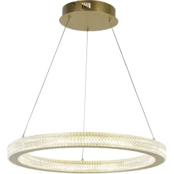 Pendellampe Adaja Gold Aluminium 51 cm 110 cm - LED - Lichtfarbe: Warmweiss - Kaltes Tagesweiss - Pendellampe- LED Energiesparlampe