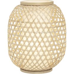 Tischlampe Sedrina Braun Kunststoff 25 cm 31 cm - Farbe: Nature - Tischlampe