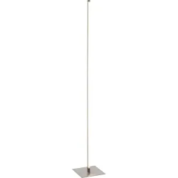 Stehlampe Elin Silber/Grau Metall 22 cm 144 cm - Farbe: Nickel satiniert - LED - Lichtfarbe: Extra warmweiss - Stehlampe- LED Energiesparlampe