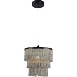 Pendellampe Charente Grau/Schwarz Metall 30 cm 124 cm - Pendellampe