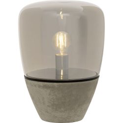 Tischlampe Gloria Grau Glas 27 cm 39 cm - Farbe: rauchgrau - Tischlampe