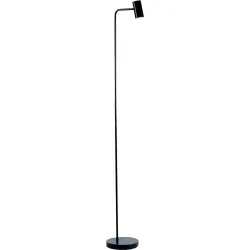 Leselampe Marmentino Schwarz Metall 20 cm 147 cm Drehbar - Farbe: schwarz matt - Leselampe