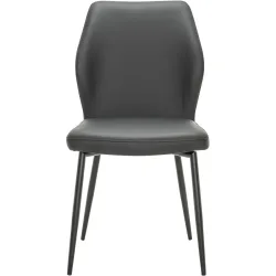 Stuhl Elonie Schwarz Leder 48.5 cm - Stuhl