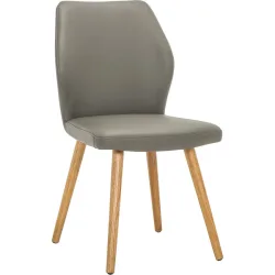 Stuhl Elonie Grau Leder 48.5 cm - Stuhl