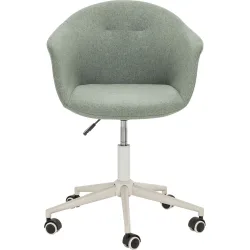 Bürostuhl Lia Cyan/Weiss Aluminium/Kunststoff/Metall 59 cm 78 cm Höhenverstellbar (manuell)/Drehbar - Farbe: Mint - Material: Metall/Alu/Kunststoff -