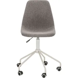 Bürostuhl Lia Grau/Weiss Aluminium/Kunststoff/Metall 46 cm 86 cm Höhenverstellbar (manuell)/Drehbar - Farbe: dunkelgrau - Material: