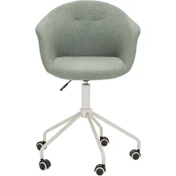 Bürostuhl Lia Cyan/Weiss Aluminium/Kunststoff/Metall 59 cm 79 cm Höhenverstellbar (manuell)/Drehbar - Farbe: Mint - Material: Metall/Alu/Kunststoff -