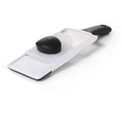 Reibe Oxo Schwarz/Weiss Edelstahl<multisep/>Kunststoff 5.3 cm - Farbe: weiss/schwarz - Material: Edelstahl/Kunststoff - Reibe