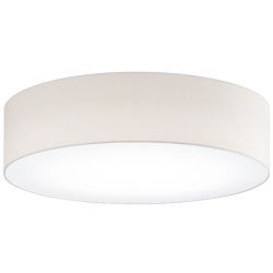 Deckenlampe Noah Beige Metall/Stoff 60 cm 16 cm - Farbe: creme - LED - Lichtfarbe: Neutralweiss - Material: Metall/ Stoff - Deckenlampe- LED