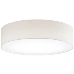 Deckenlampe Noah Beige Metall/Stoff 60 cm 16 cm - Farbe: creme - LED - Lichtfarbe: Neutralweiss - Material: Metall/ Stoff - Deckenlampe- LED