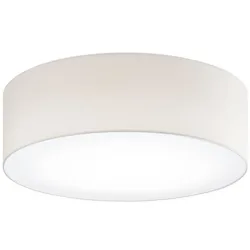 Deckenlampe Noah Beige Metall/Stoff 50 cm 16 cm - Farbe: creme - LED - Lichtfarbe: Neutralweiss - Material: Metall/ Stoff - Deckenlampe- LED