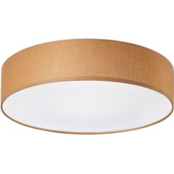 Deckenlampe Noah Braun Metall/Stoff 60 cm 16 cm - LED - Lichtfarbe: Neutralweiss - Material: Metall/ Stoff - Deckenlampe- LED Energiesparlampe