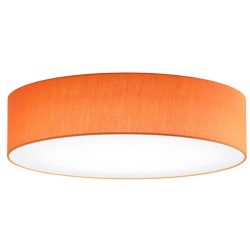 Deckenlampe Noah Orange Metall/Stoff 60 cm 16 cm - LED - Lichtfarbe: Neutralweiss - Material: Metall/ Stoff - Deckenlampe- LED Energiesparlampe