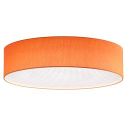 Deckenlampe Noah Orange Metall/Stoff 60 cm 16 cm - LED - Lichtfarbe: Neutralweiss - Material: Metall/ Stoff - Deckenlampe- LED Energiesparlampe