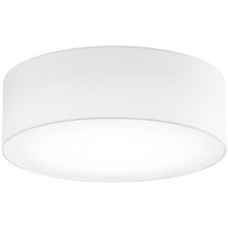 Deckenlampe Noah Weiss Metall/Stoff 50 cm 16 cm - Farbe: reinweiss - LED - Lichtfarbe: Warmweiss - Material: Metall/ Stoff - Deckenlampe- LED