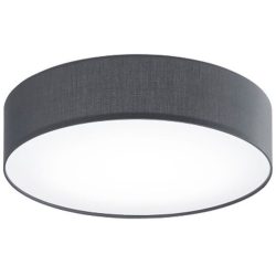 Deckenlampe Noah Grau Metall/Stoff 60 cm 16 cm - Farbe: anthrazit - LED - Lichtfarbe: Warmweiss - Material: Metall/ Stoff - Deckenlampe- LED