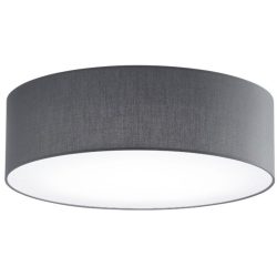 Deckenlampe Noah Grau Metall/Stoff 50 cm 16 cm - Farbe: anthrazit - LED - Lichtfarbe: Warmweiss - Material: Metall/ Stoff - Deckenlampe- LED