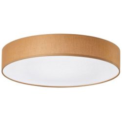 Deckenlampe Noad Braun Metall/Stoff 60 cm 10 cm - LED - Lichtfarbe: Warmweiss - Material: Metall/ Stoff - Deckenlampe- LED Energiesparlampe
