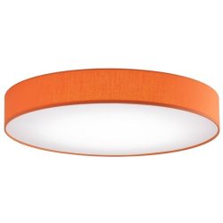 Deckenlampe Noad Orange Metall/Stoff 60 cm 10 cm - LED - Lichtfarbe: Warmweiss - Material: Metall/ Stoff - Deckenlampe- LED Energiesparlampe