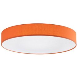 Deckenlampe Noad Orange Metall/Stoff 60 cm 10 cm - LED - Lichtfarbe: Warmweiss - Material: Metall/ Stoff - Deckenlampe- LED Energiesparlampe