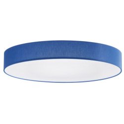 Deckenlampe Noad Blau Metall/Stoff 60 cm 10 cm - Farbe: Dunkelblau - LED - Lichtfarbe: Warmweiss - Material: Metall/ Stoff - Deckenlampe- LED