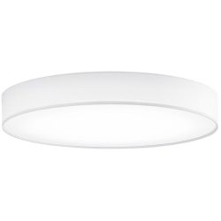 Deckenlampe Noad Weiss Metall/Stoff 60 cm 10 cm - Farbe: reinweiss - LED - Lichtfarbe: Warmweiss - Material: Metall/ Stoff - Deckenlampe- LED