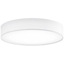 Deckenlampe Noad Weiss Metall/Stoff 50 cm 10 cm - Farbe: reinweiss - LED - Lichtfarbe: Warmweiss - Material: Metall/ Stoff - Deckenlampe- LED