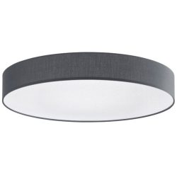 Deckenlampe Noad Grau Metall/Stoff 60 cm 10 cm - Farbe: anthrazit - LED - Lichtfarbe: Neutralweiss - Material: Metall/ Stoff - Deckenlampe- LED