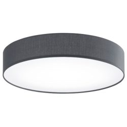 Deckenlampe Noad Grau Metall/Stoff 50 cm 10 cm - Farbe: anthrazit - LED - Lichtfarbe: Neutralweiss - Material: Metall/ Stoff - Deckenlampe- LED