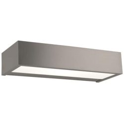 Wandlampe Apollo Grau Metall 30 cm 5 cm - Farbe: Nickel matt - LED - Wandlampe- LED Energiesparlampe