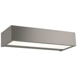 Wandlampe Apollo Grau Metall 30 cm 5 cm - Farbe: Nickel matt - LED - Wandlampe- LED Energiesparlampe